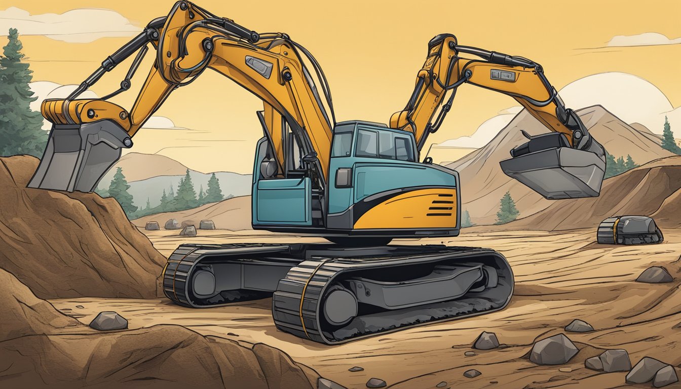 A robotic burial plot digger excavates soil with precision