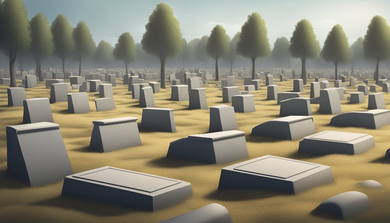 A barren cemetery plot with empty rewards system