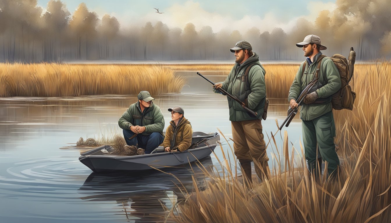 A group of hunters and conservationists work together to maintain wetlands and protect waterfowl habitats