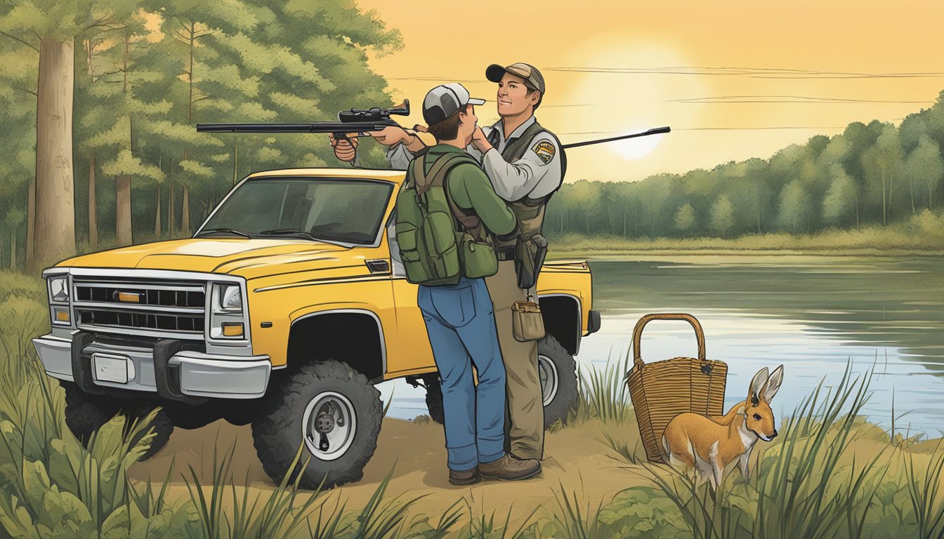 A hunter purchasing a license from a friendly and informative Delaware Department of Natural Resources and Environmental Control staff member