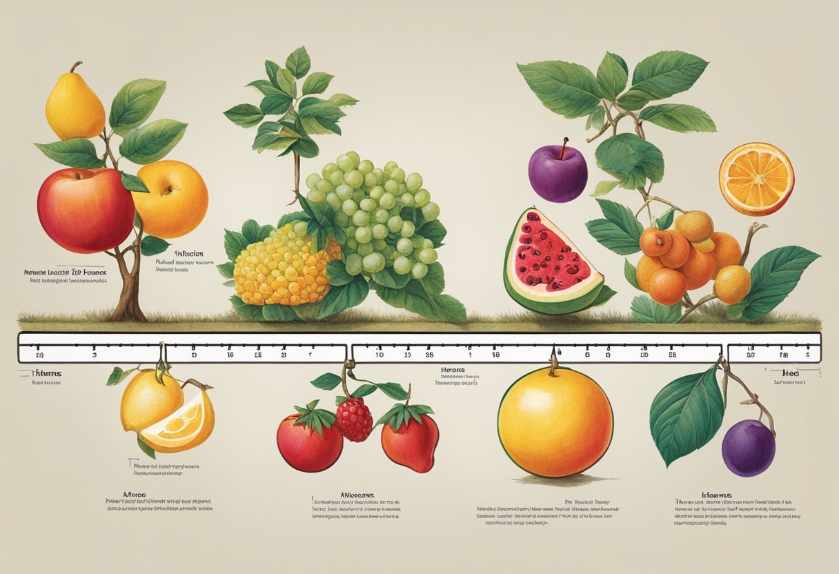 A timeline showing the evolution of Fruit of the Loom and Hanes logos, from historical origins to modern designs