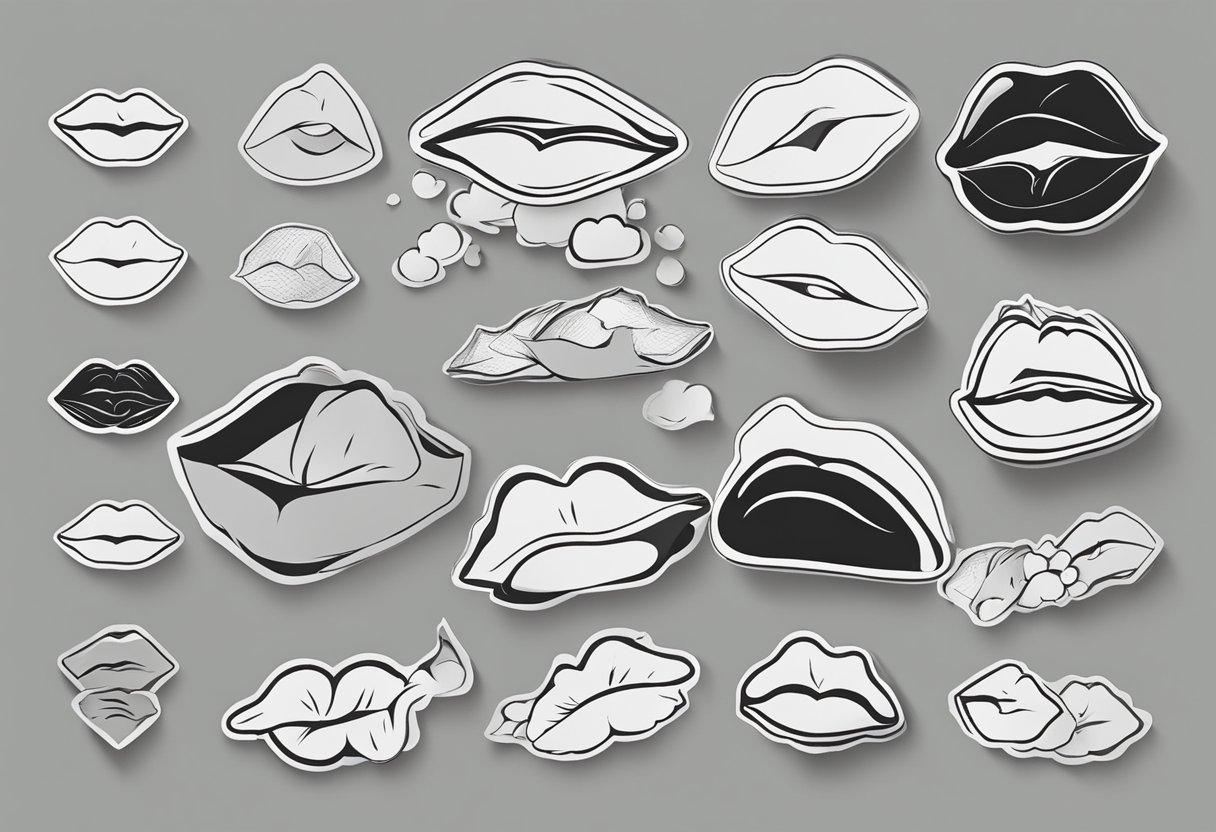 A hand holding a sheet of kiss cut stickers, with various sizes and shapes, ready to be peeled off