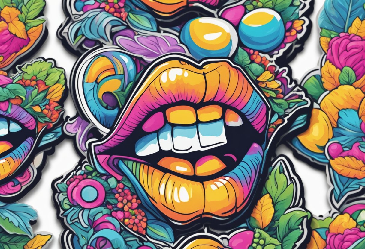 A kiss cut sticker being peeled off its backing, revealing intricate details and vibrant colors