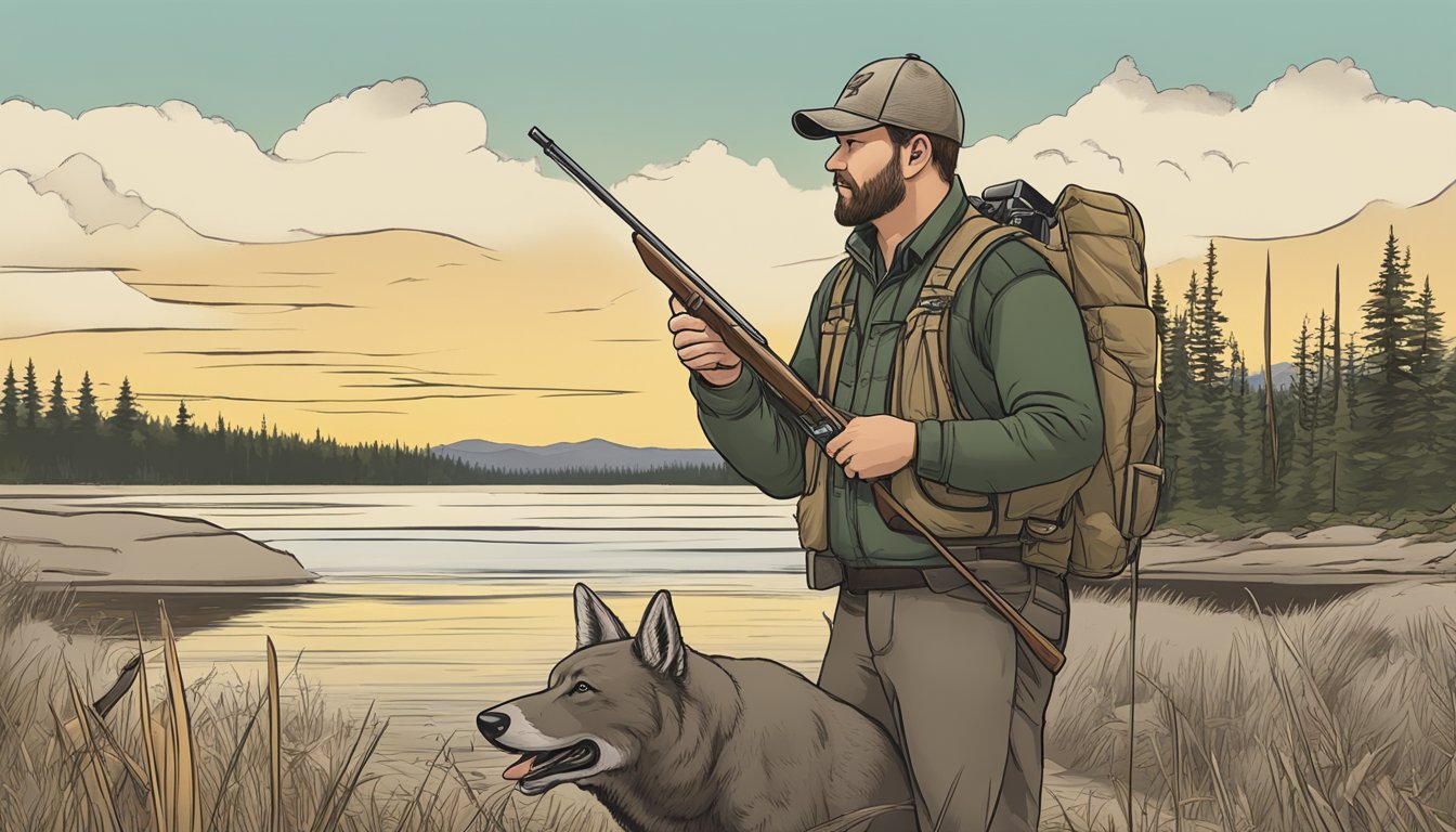 A hunter purchasing a Minnesota non-resident hunting license from a wildlife regulation office