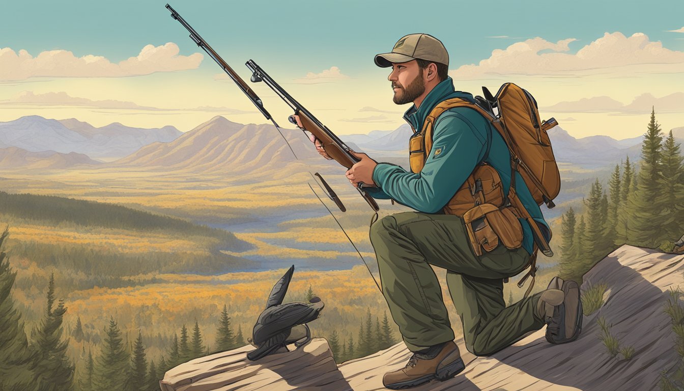 A hunter completing a hunter education course in Utah to obtain a non-resident hunting license