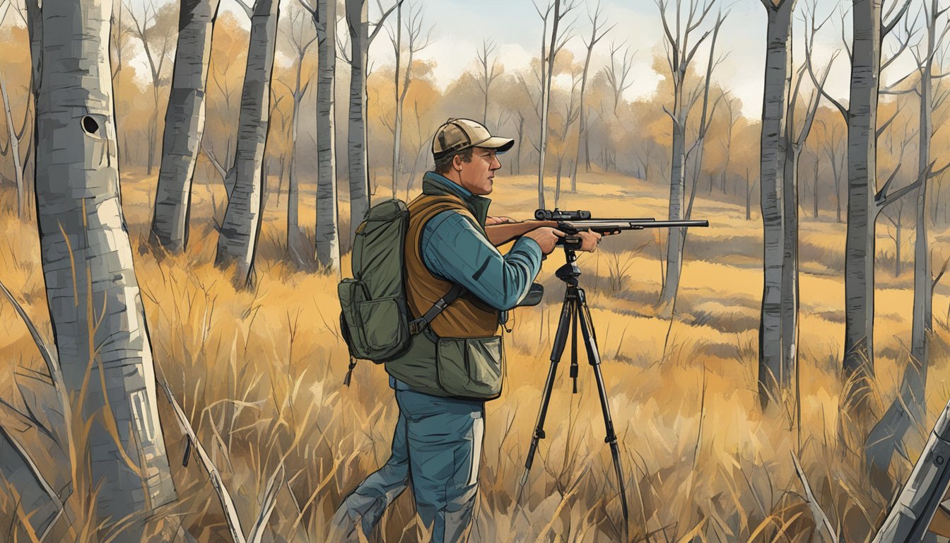 A hunter in Nebraska uses modern technology to scout hunting leases