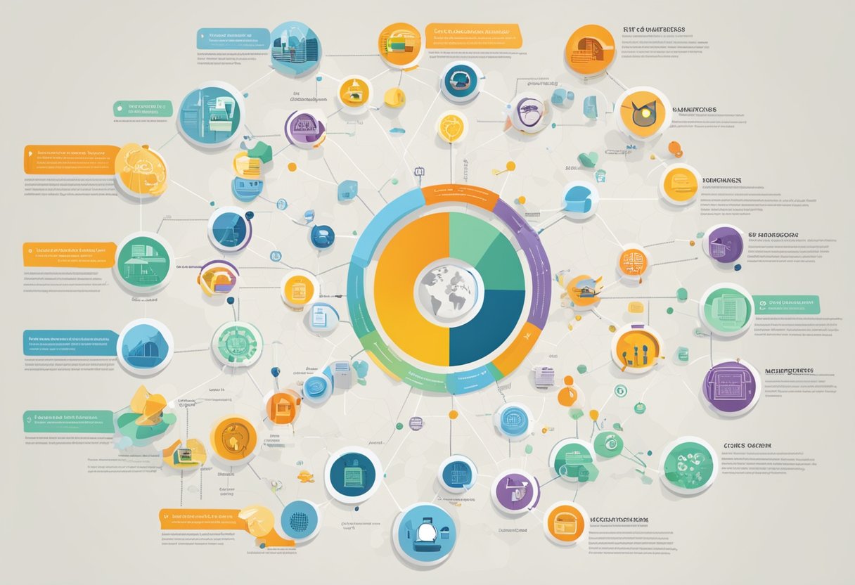 A colorful infographic showing the top 10 universities for data science, with icons representing different career prospects in the field