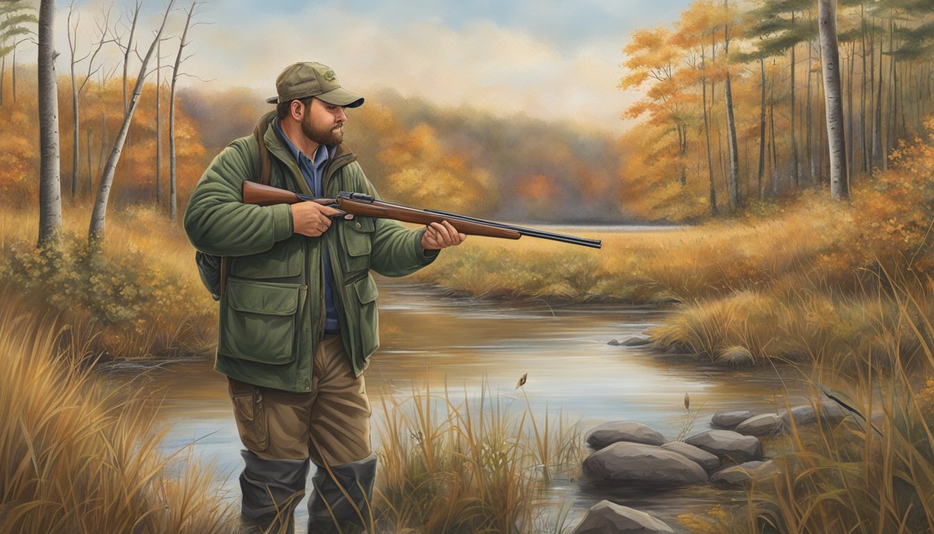 A hunter in Delaware follows firearm regulations while conserving wildlife