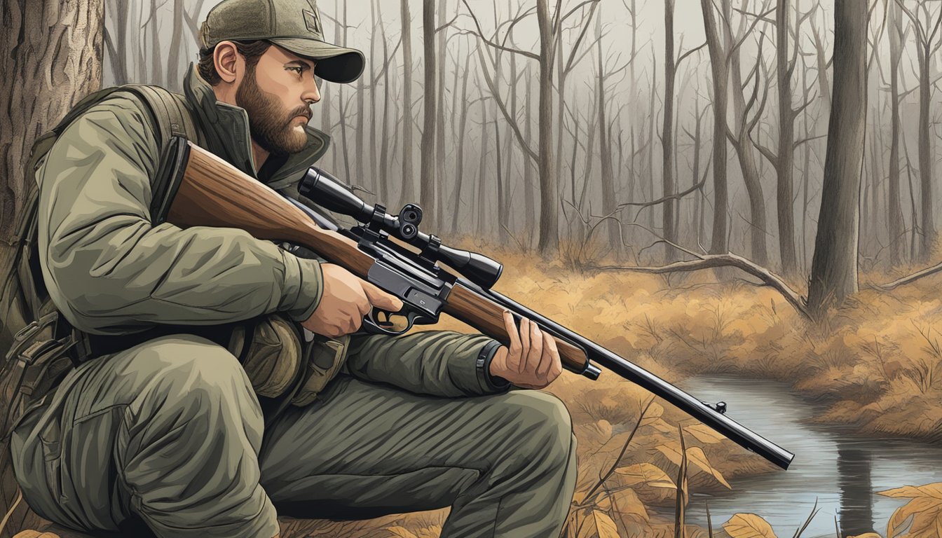 A hunter in Louisiana checks his firearm against state regulations before heading into the woods