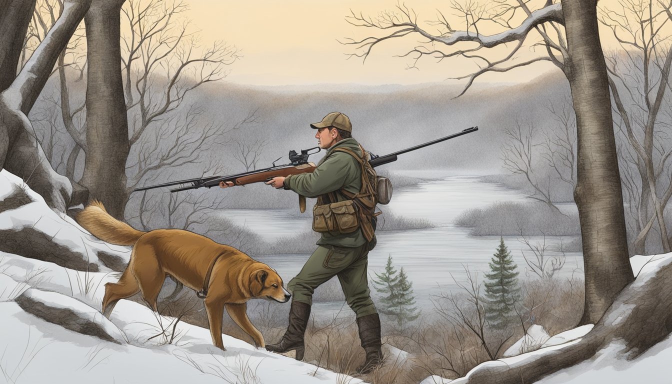 A hunter in New York follows firearm regulations while using traditional hunting methods