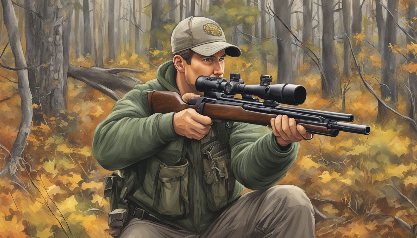 A hunter in Rhode Island follows firearm regulations while receiving education on safety