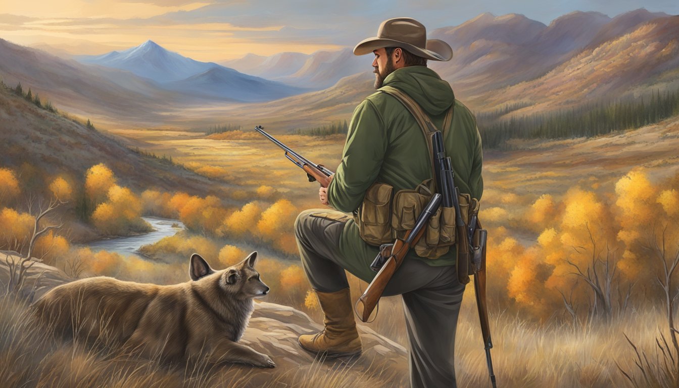 A hunter in Utah follows firearm regulations while managing wildlife