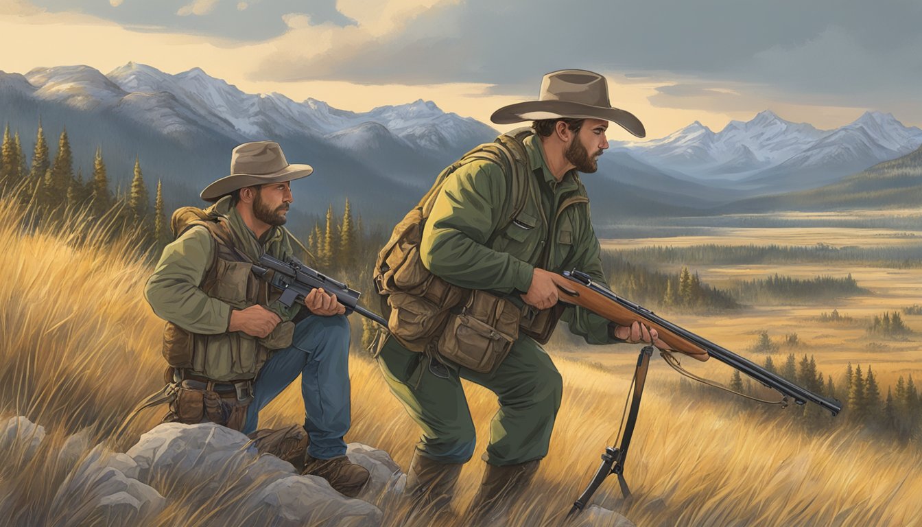 A hunter in Wyoming follows firearm regulations while hunting specific species