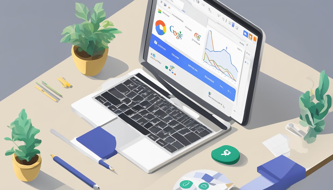 En dataskjerm som viser Google Keyword Planner-verktøyet med logoen til "Bedre Praksis og Tips" i søkefeltet