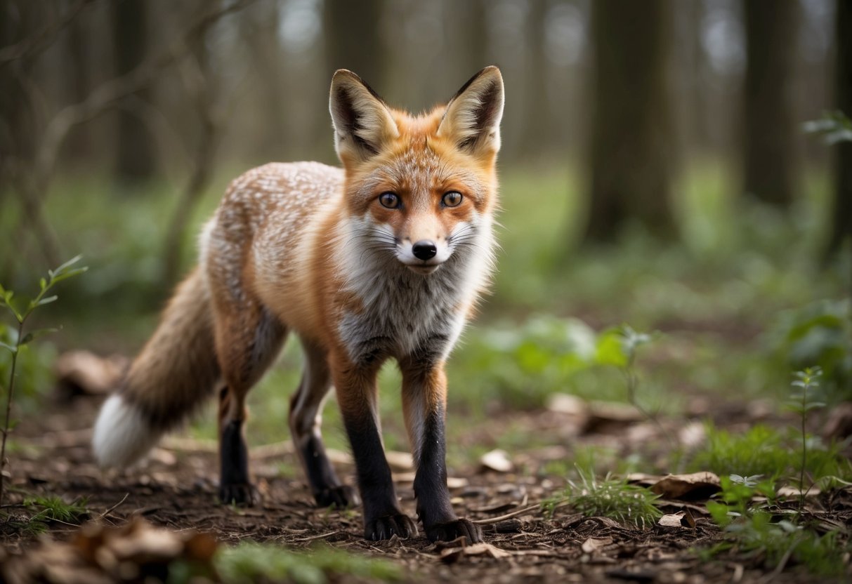 A young fox explores the forest, hunting and scavenging for food, learning to survive on its own after leaving its mother