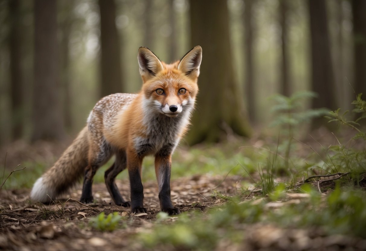 A young fox explores the forest, encountering new sights and sounds, while learning to hunt and survive on its own
