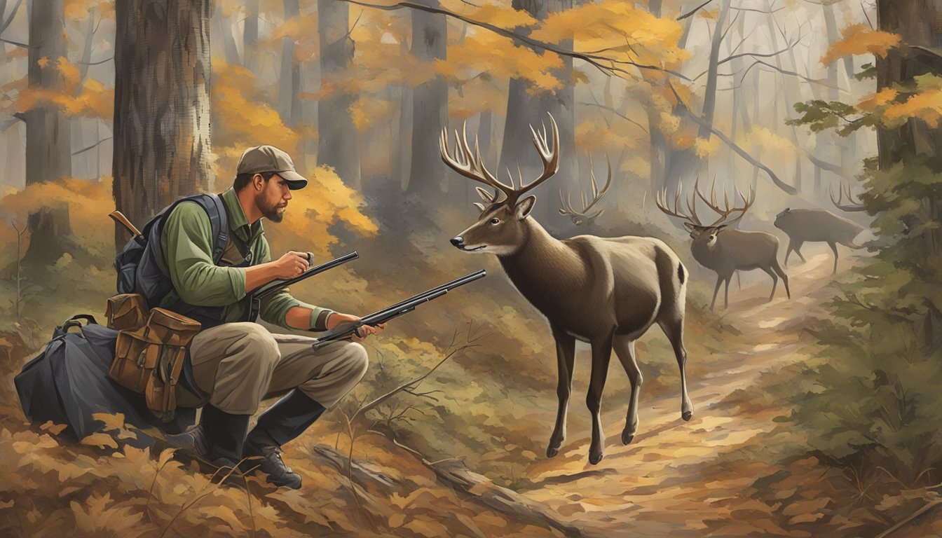 A hunter in Maryland follows proper etiquette while hunting, adhering to the guidelines set out in the Maryland hunting guide