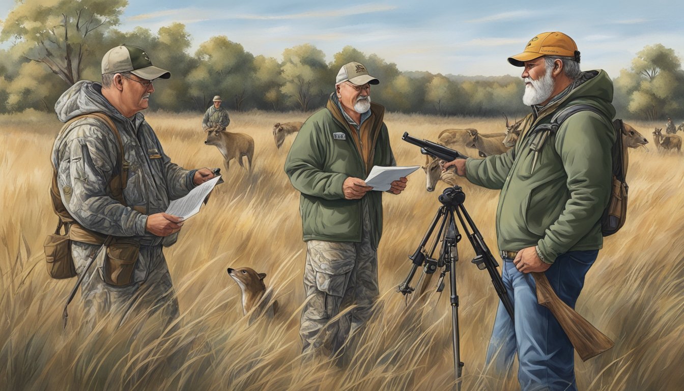 A hunting guide in North Dakota receiving awards and recognition from a group of fellow hunters and wildlife enthusiasts