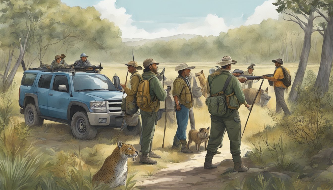 A group of wildlife and local community members work together to navigate the issue of hunting in protected areas, discussing and finding solutions