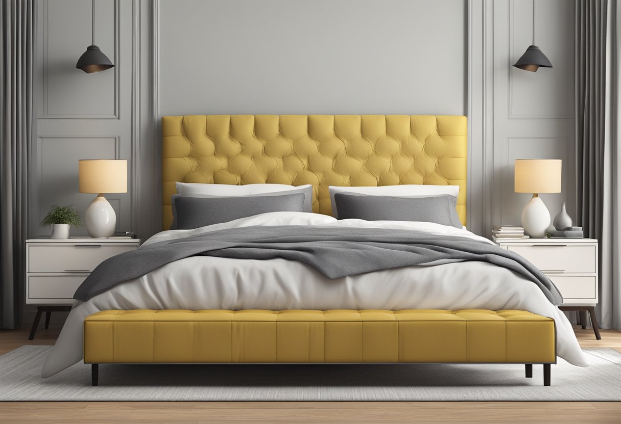 A king-sized bed with multiple euro pillows neatly arranged across the headboard