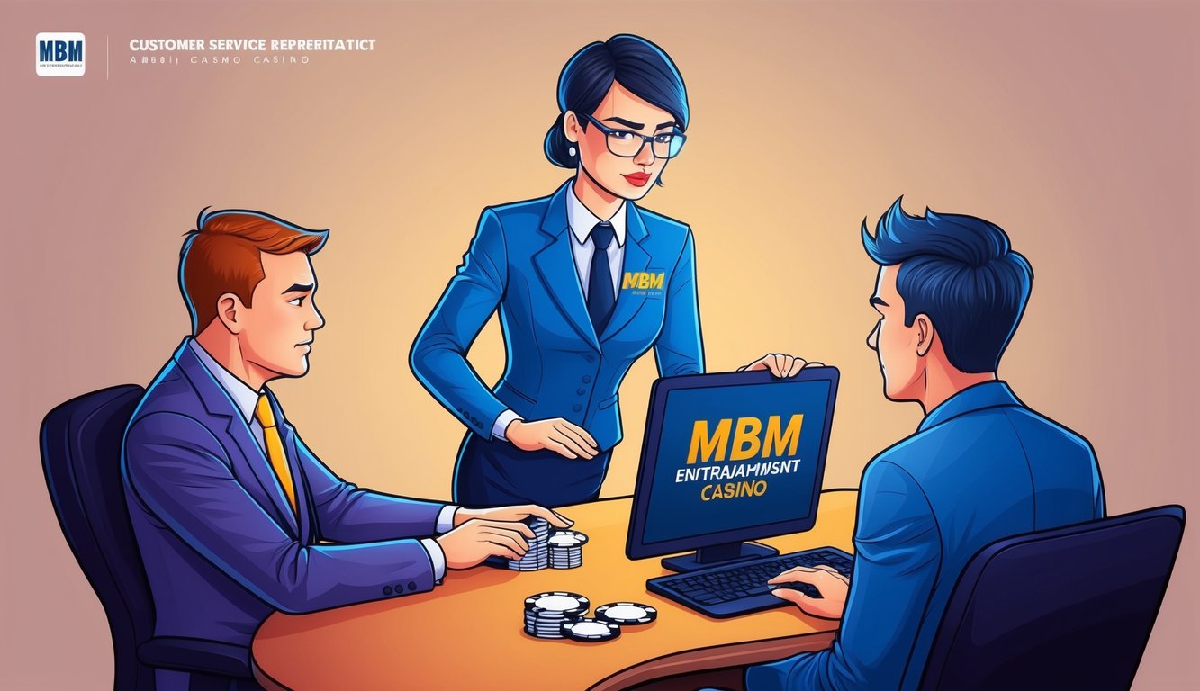 MBM娛樂城的一名客服代表被發現參與詐騙行為，並且一名不滿的顧客正在尋求支持