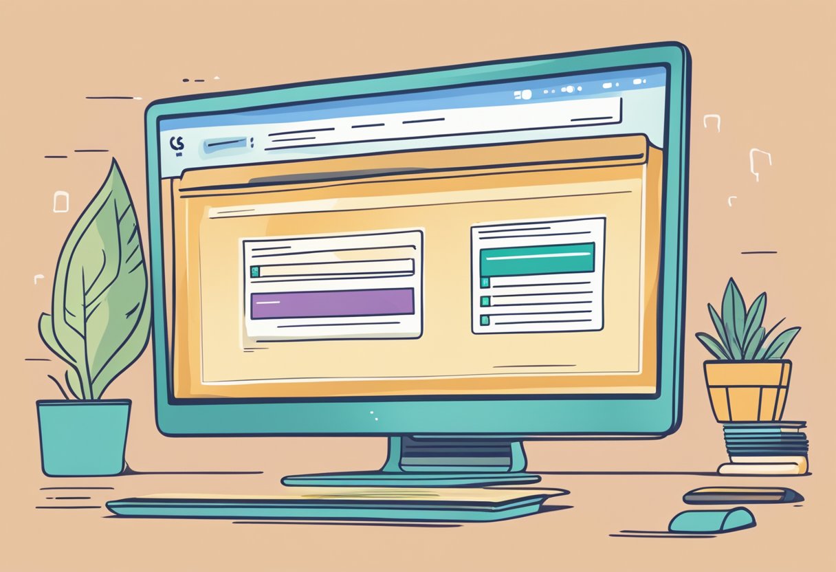 Upgrade Your Website 9 A computer screen displaying a website with a prominent "Frequently Asked Questions" section, while a hand hovers over a "Upgrade" button