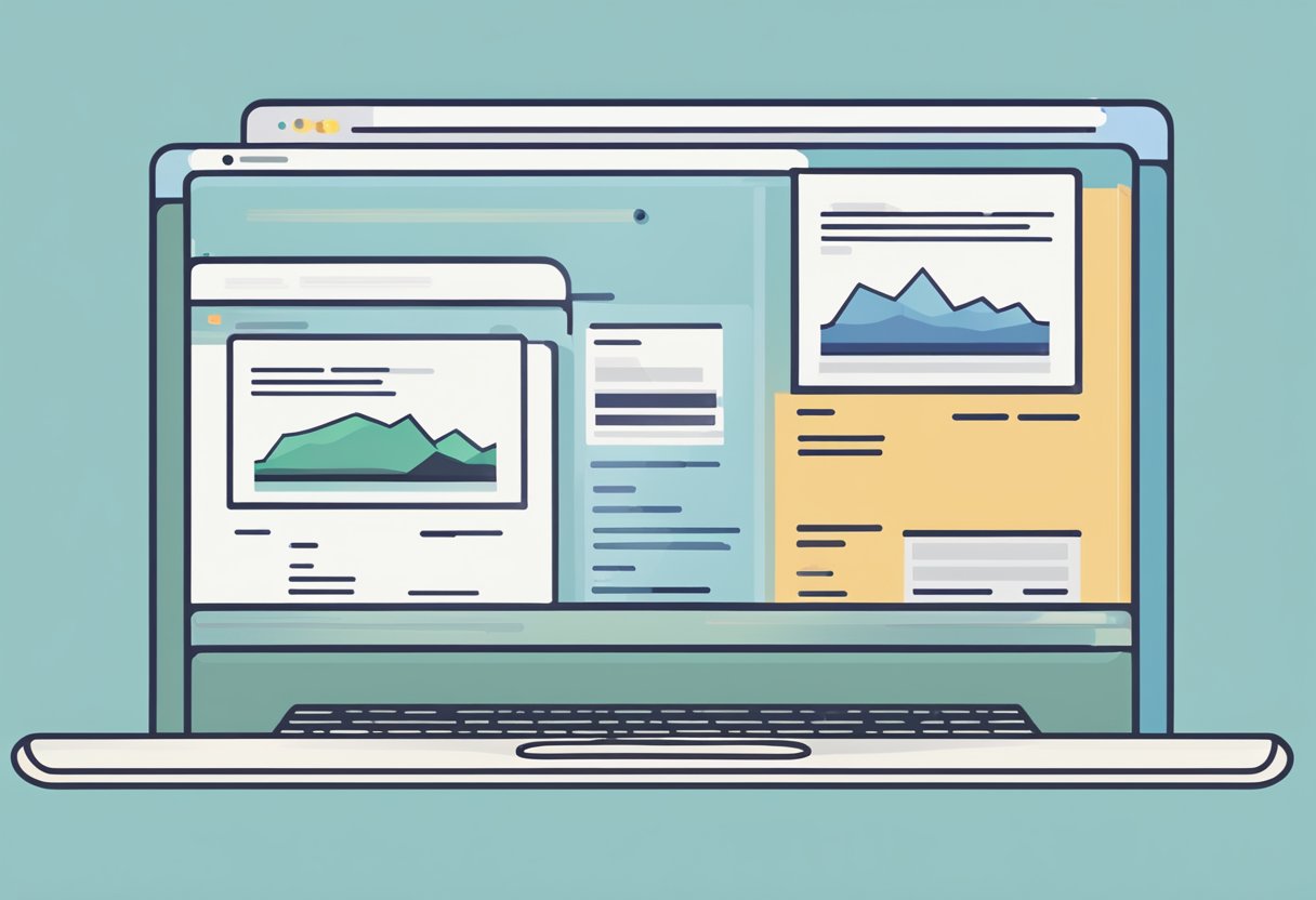 How Often Should a Business Upgrade Their Website? 1 A computer screen showing an outdated website on one side, and a modern, sleek website on the other side, with a clear visual difference between the two