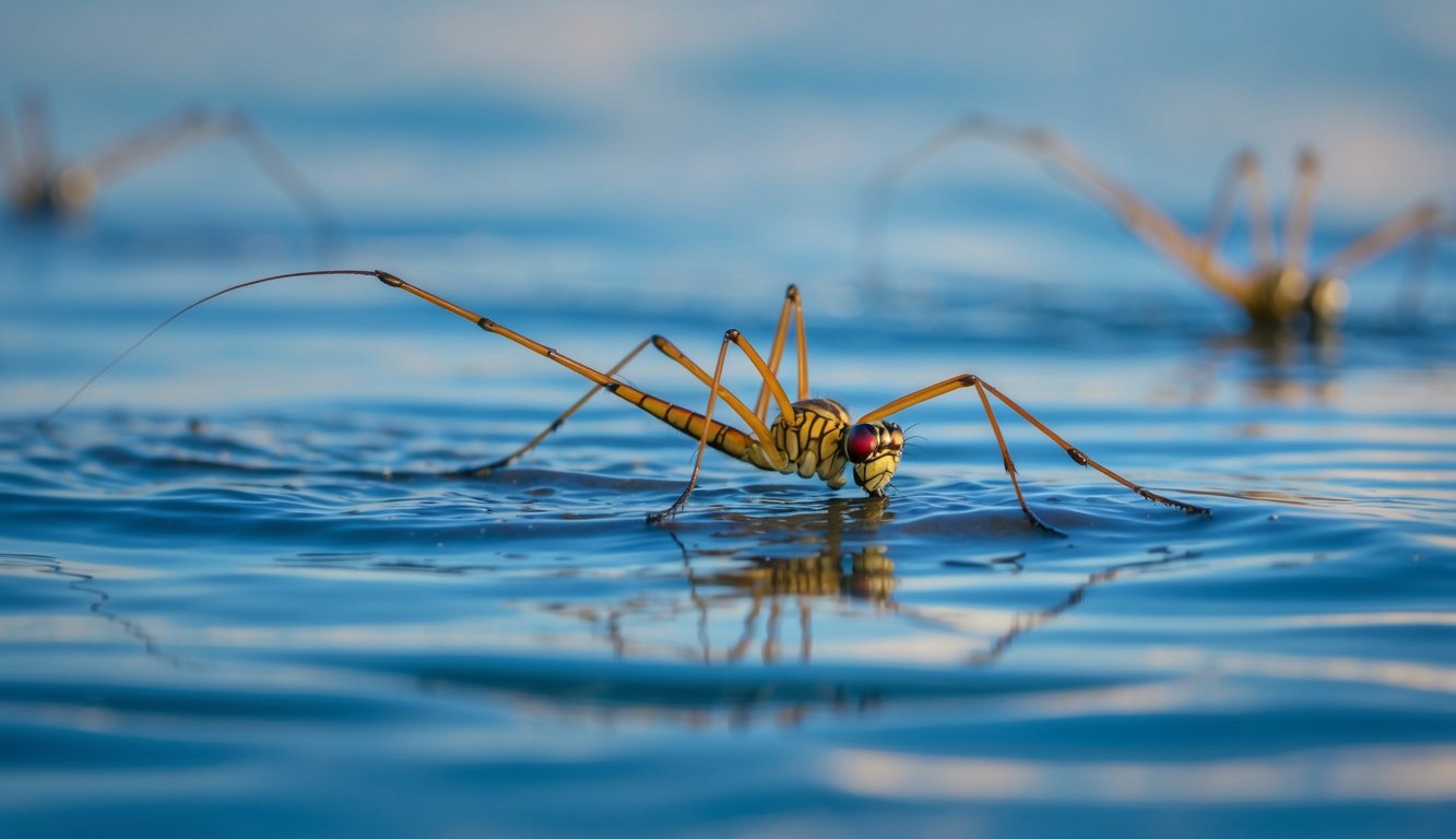 How do water striders walk on water without breaking surface tension