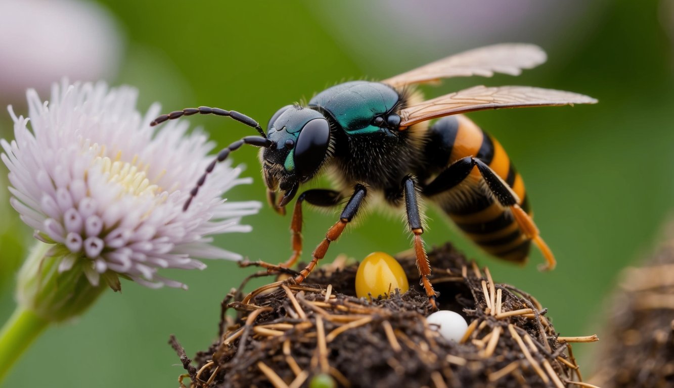 How do oil beetles trick solitary bees into raising their young