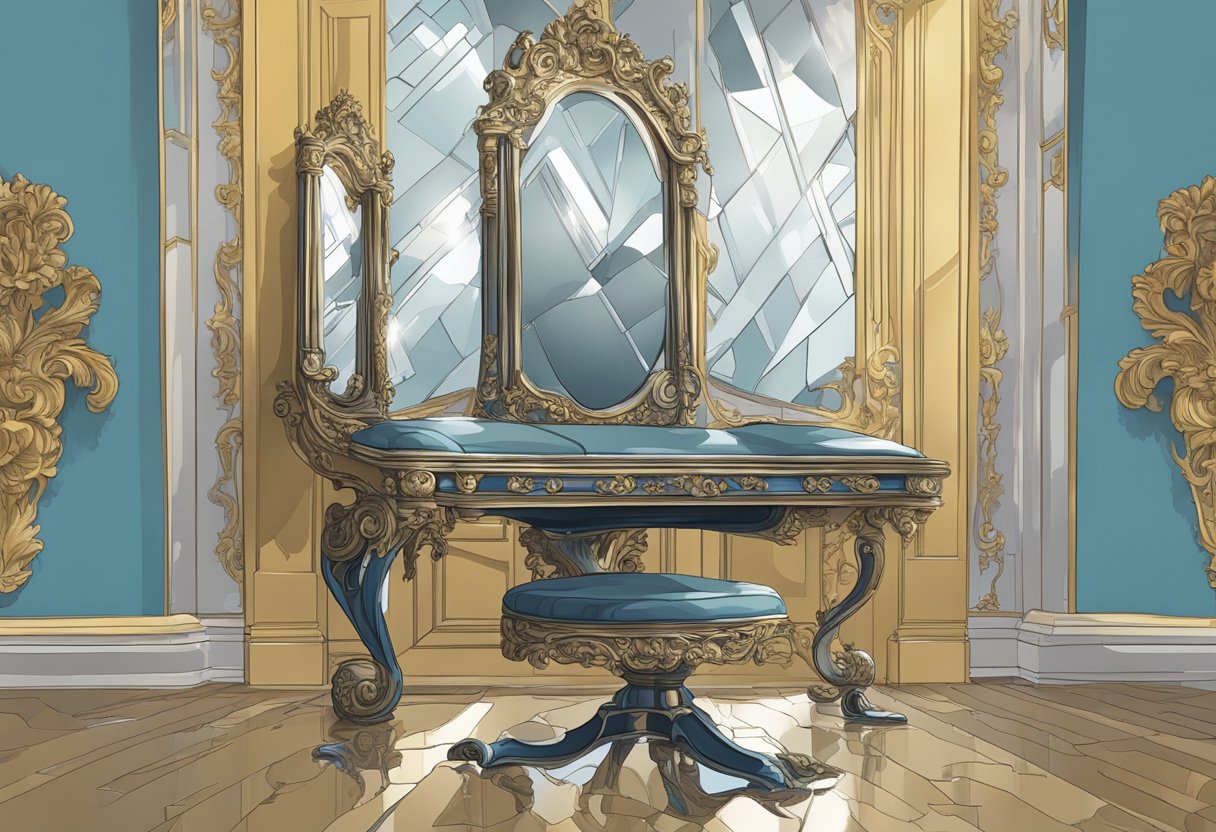 A broken mirror reflecting Michael Jackson's empty throne