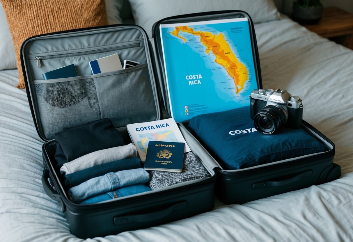 Traveling to Costa Rica tips, suitcase 