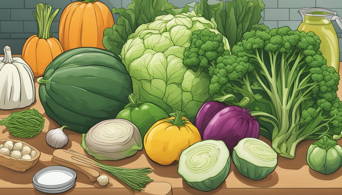 Fresh Green Giant vegetables arranged on a kitchen counter with various toppings and baking utensils, ready to be used for quick and easy casserole recipes