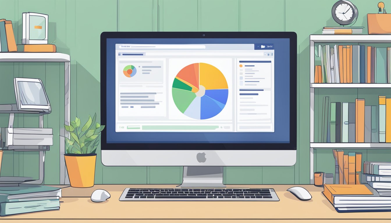 En dataskjerm som viser målrettede Facebook-annonser