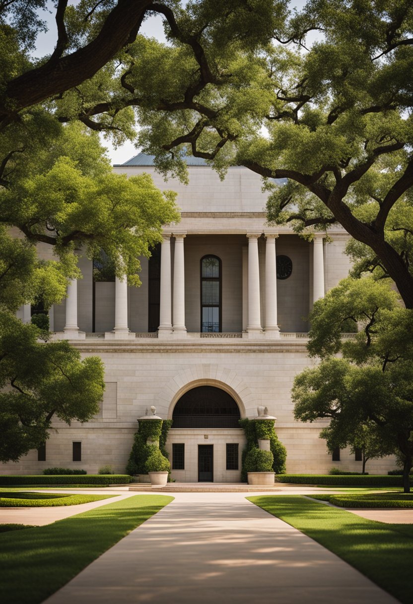 The Martin Museum of Art in Waco, Texas, with its grand architecture and lush surrounding gardens, is a historic gem