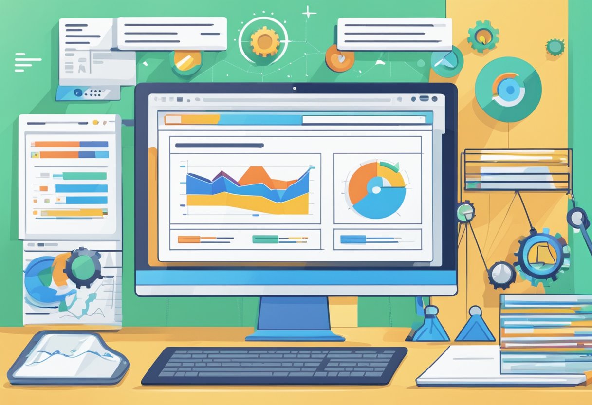 A computer screen displaying technical SEO tools with website performance metrics