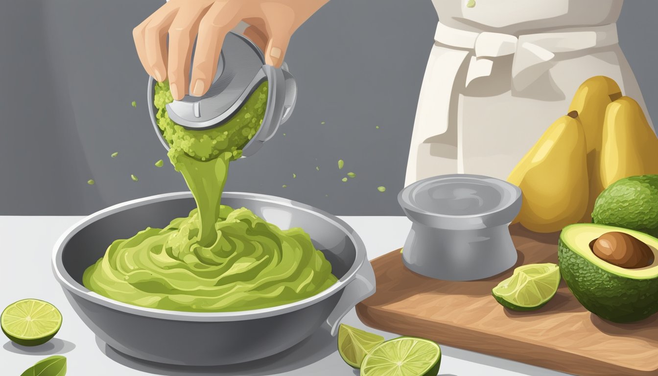 A pastry blender effortlessly mixes ingredients for a pie crust, then seamlessly transitions to chopping nuts and mashing avocados for guacamole