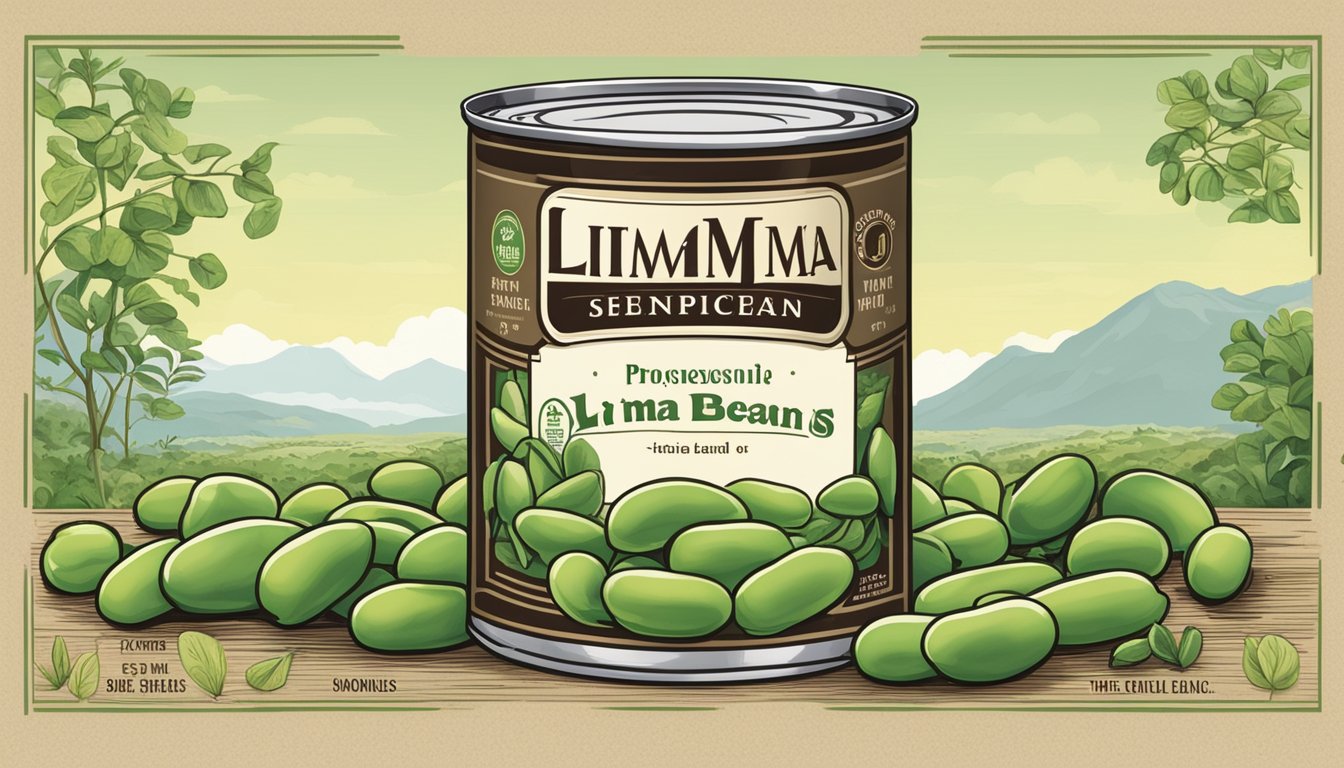 A can of lima beans with the label "15 oz" prominently displayed