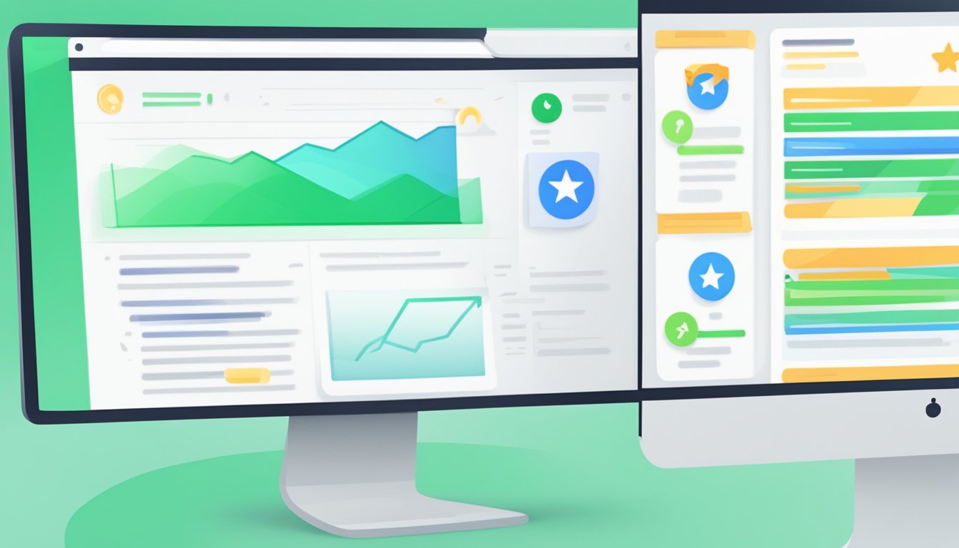 En dataskjerm som viser positive anmeldelser og et strålende rykte for MailerLite