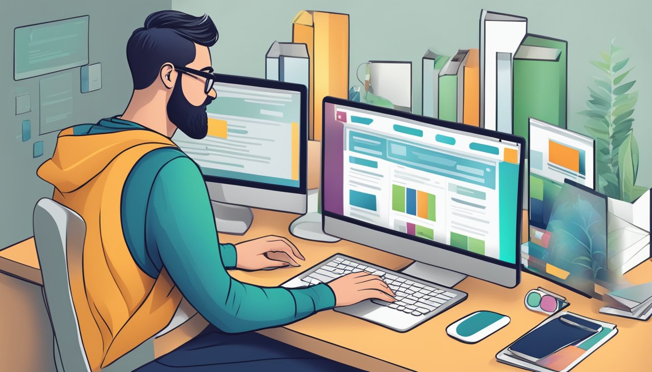 En person som oppdaterer og vedlikeholder et nettsidedesign