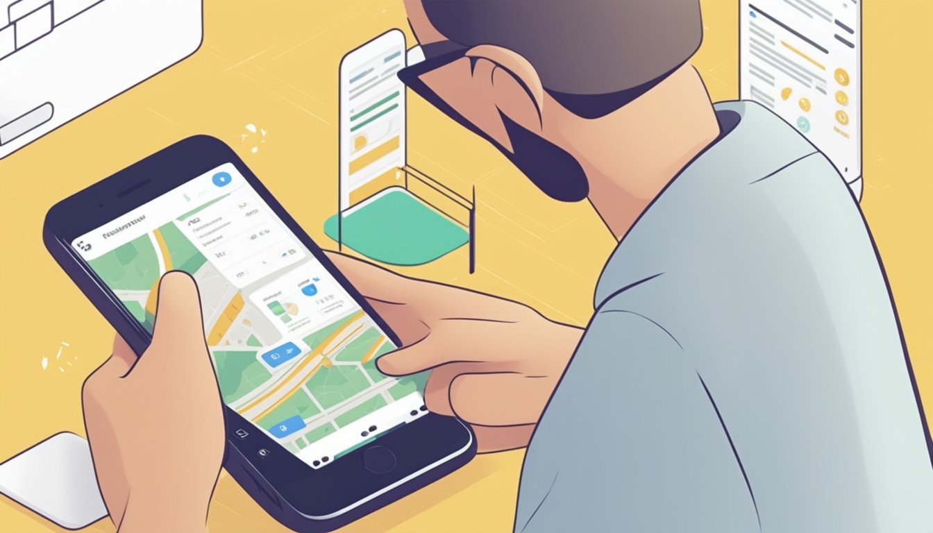 En person som bruker en smarttelefon for å navigere på en Wix-nettside, med et rent og brukervennlig grensesnitt