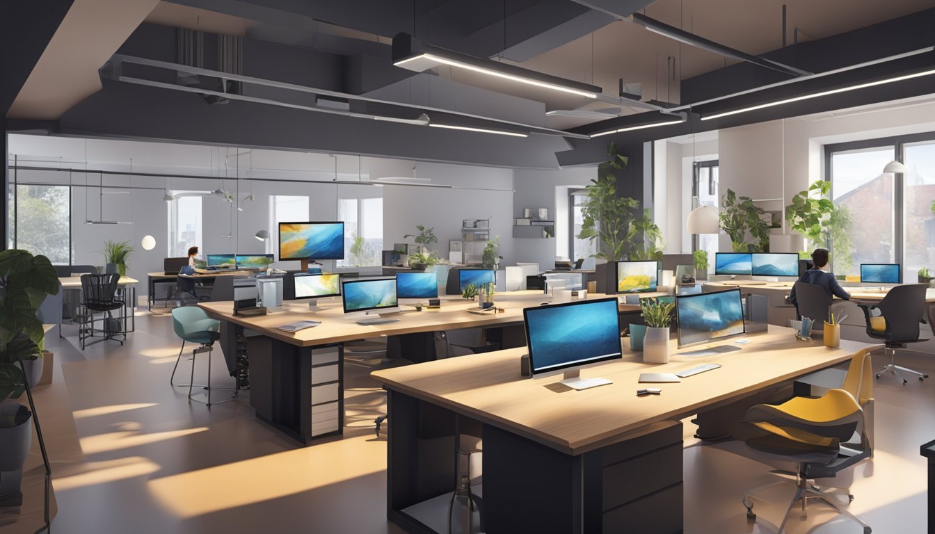 Et moderne designstudio i Oslo, fylt med banebrytende teknologi og innovative designtrender