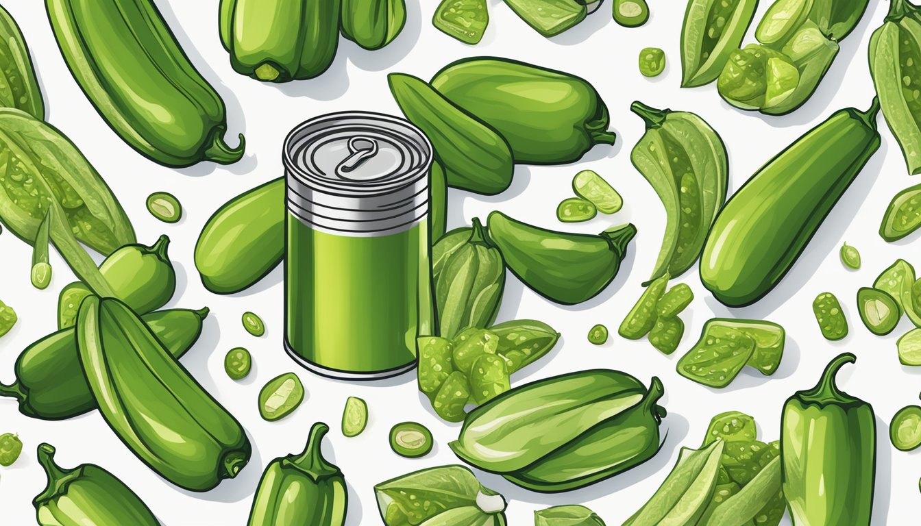 A can of Ortega diced green chiles surrounded by icons of common allergens and dietary restrictions