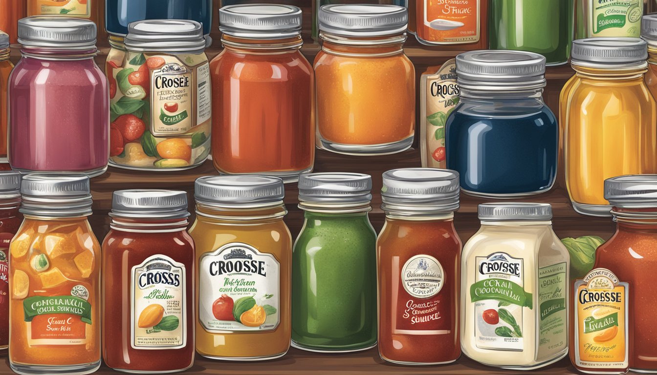 A jar of Crosse & Blackwell cocktail sauce surrounded by various product variations on a shelf