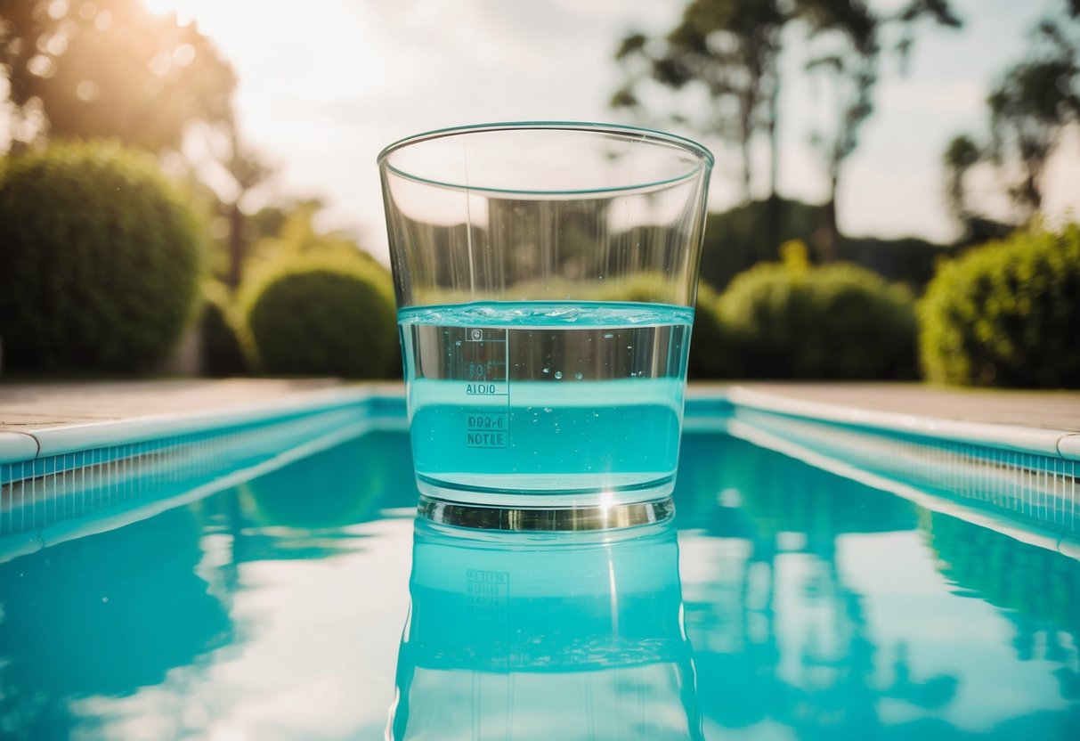 A clear swimming pool with algae-free water and proper chemical balance