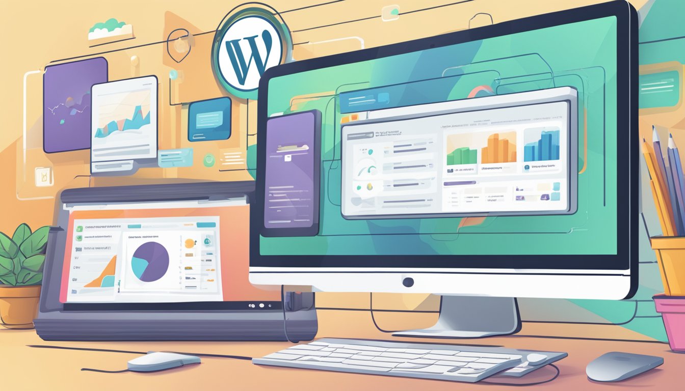 En dataskjerm som viser forskjellige interaktive elementer og brukerengasjementfunksjoner innenfor et WordPress-plugin-grensesnitt