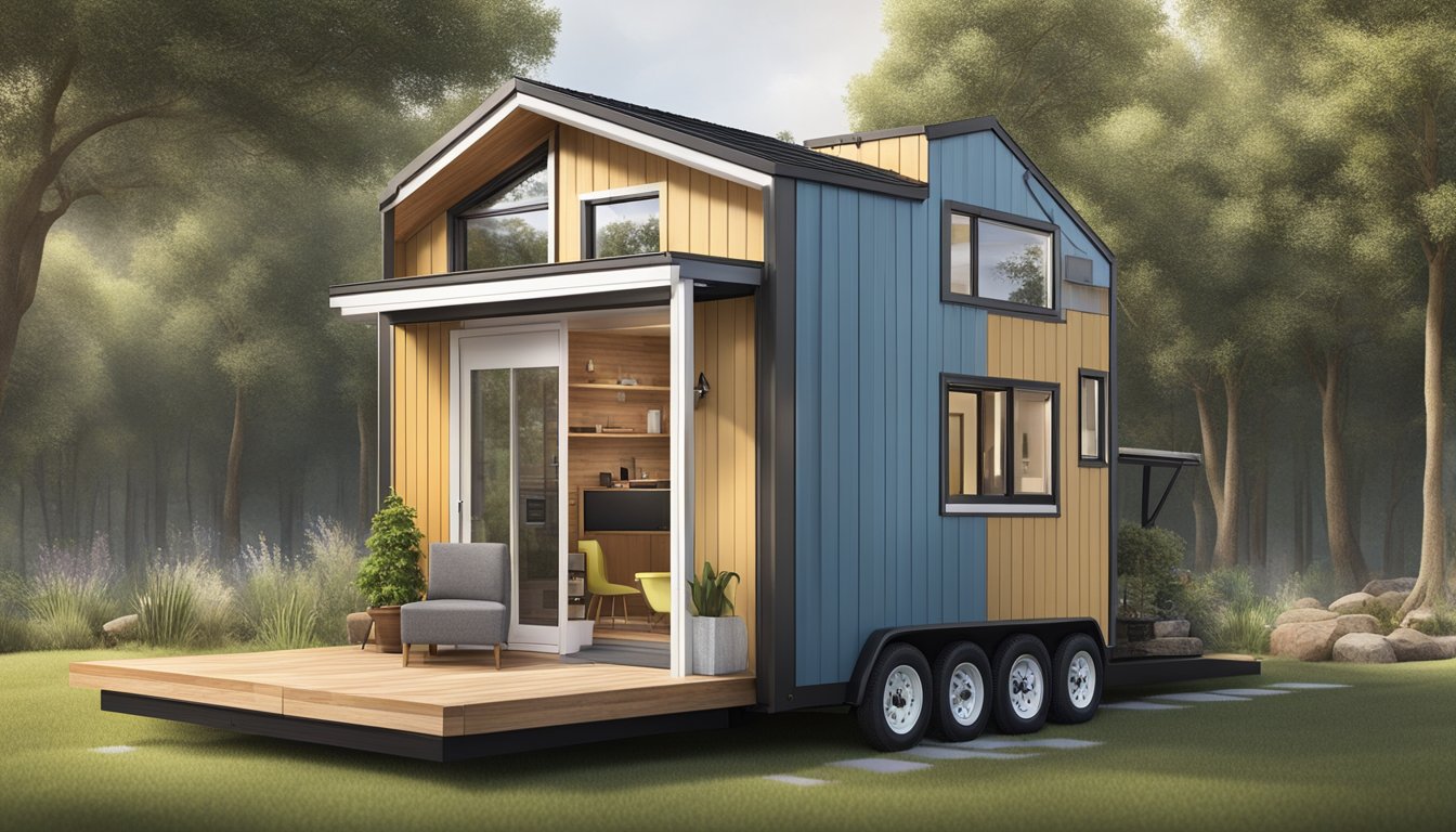 A tiny house unfolds, revealing its compact design and innovative features, showcasing the history and evolution of small living spaces