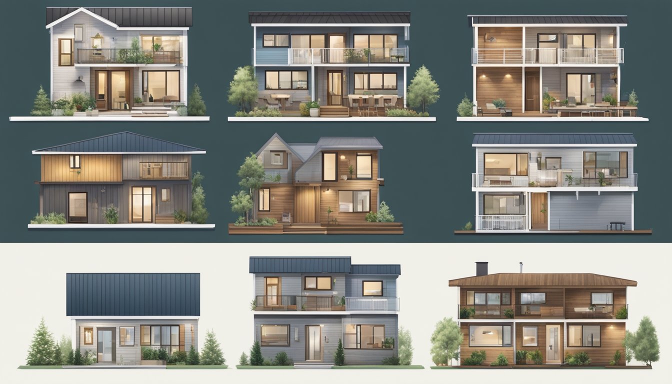 A three-story tiny house with floor plans and layouts