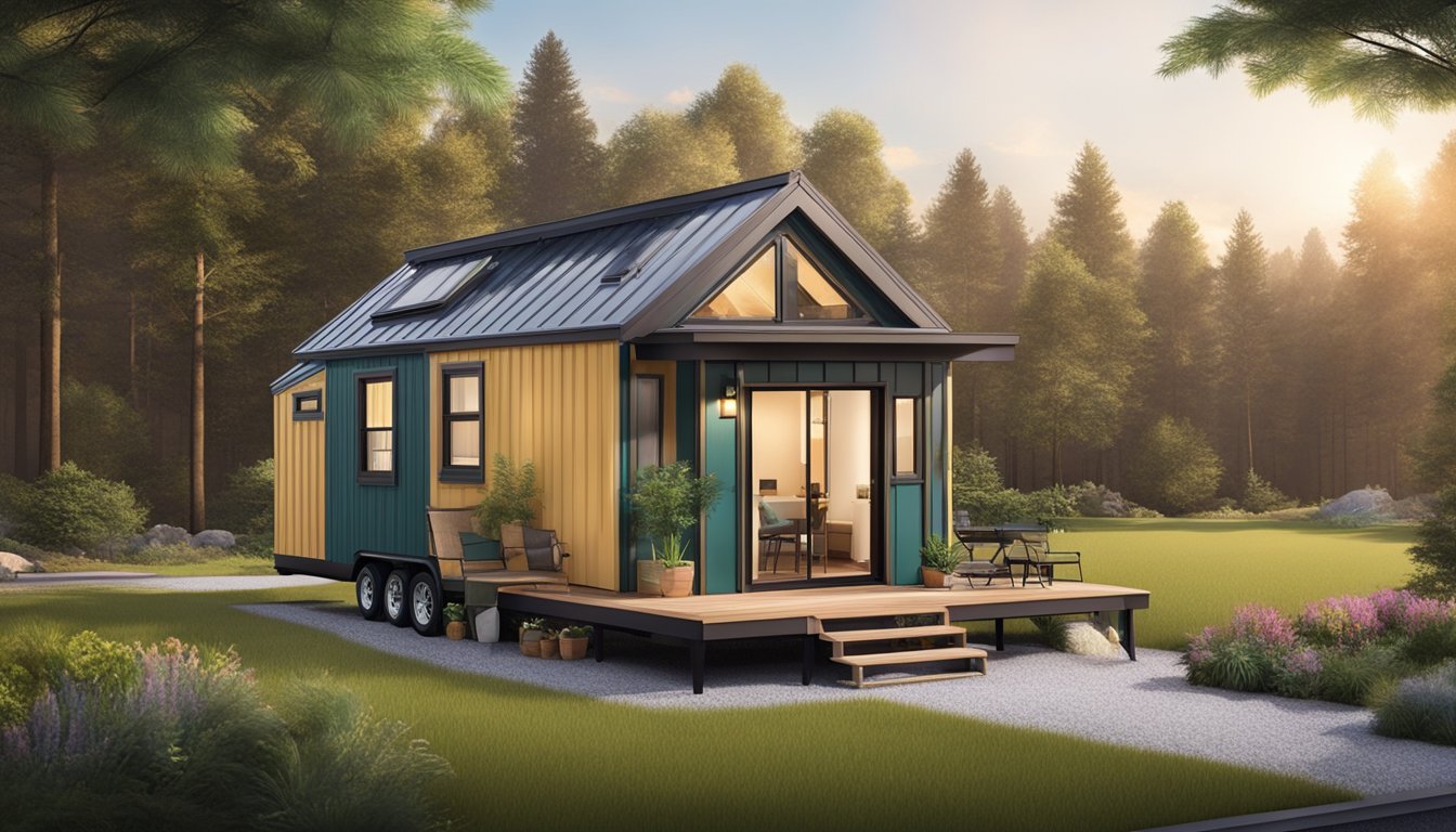 A cozy tiny house with 2 bedrooms, 2 bathrooms, efficient design, and comfortable furnishings