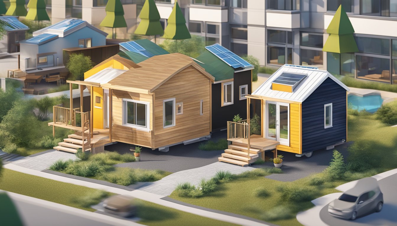 Two tiny houses under construction with a focus on budgeting and design