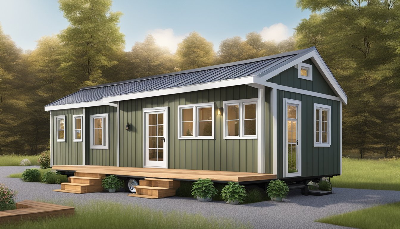 A cozy 14x40 tiny house cabin with efficient floor plans, maximizing space and functionality